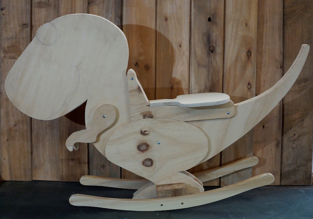 First mock-up made of plywood