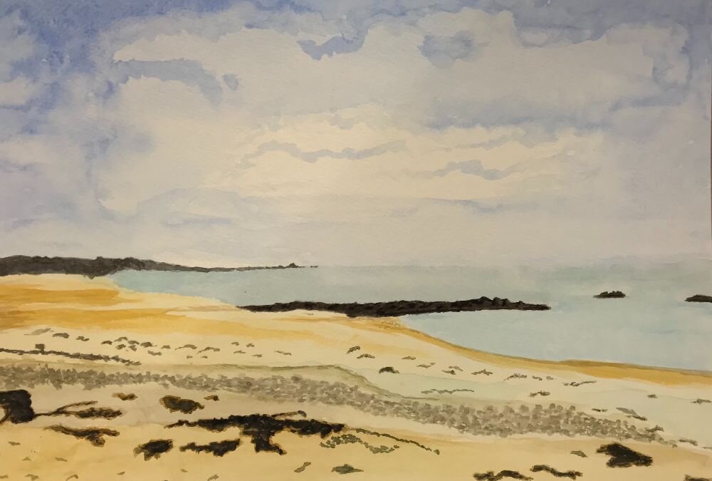Jersey-seascape-low-tide-watercolour-painting .jpeg