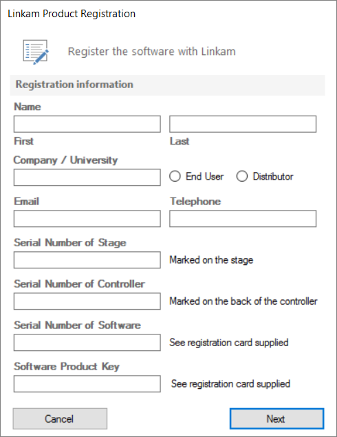 LINK product Registration