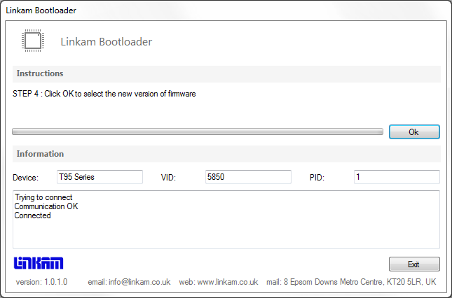 Click OK and a file explorer will appear.