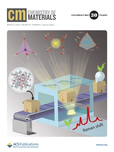 The cover of the journal, Chemistry of Materials, highlights a unique phonon projection technique implemented on the yellow emitting phosphor, Y3−xCexAl5O12 (the phosphor applied in most commercial phosphor-converted white LEDs), which provides novel insights into local vibrational dynamics of the crystal and its effects on luminescence properties of the material.