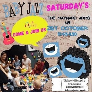 Nice turnout yesterday for our @babyjazzmusic Saturday class @themaynardarms - come join us again on Saturday 21st Oct 10.45 - tickets @happityapp or u can drop-in and pay at class - have a lovely week xR #babyjazzmusic #babyjazzmusicclasses #babyjaz