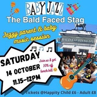 Todays the day people! Come &amp; have some @babyjazzmusic musical fun with your baby. Drop ins welcome - 11.15 @baldfacedstagn2 - fab live jazzy singing and music - bright scarves &amp; shakers &amp; chime bars - #byebyeblackbird to open - stay afte