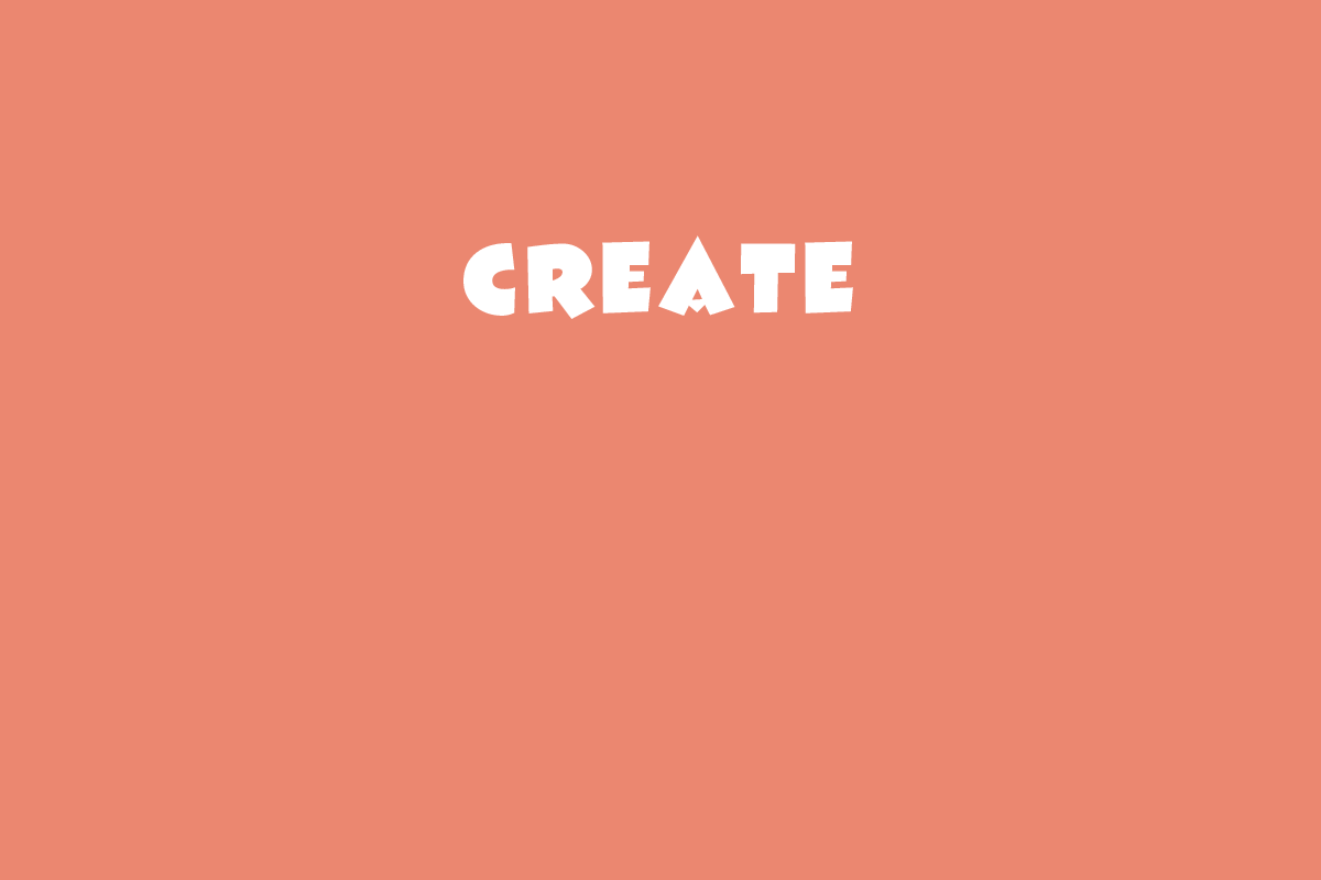 Create with bold letter