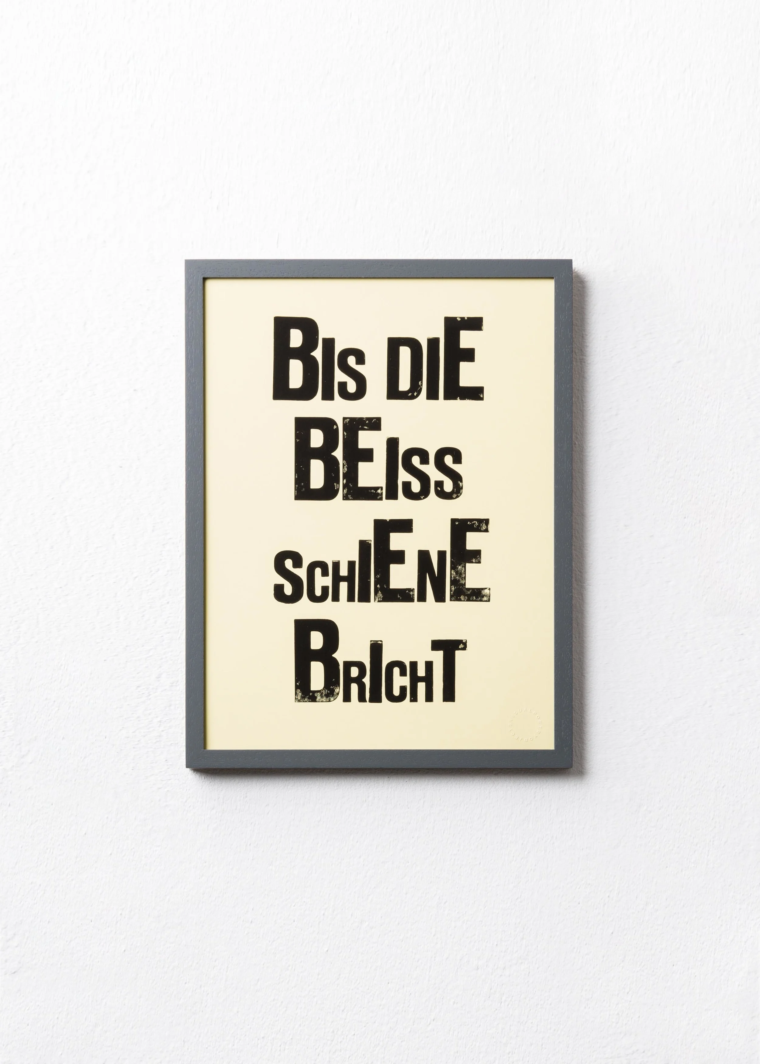 B EISSSCHIENE Limited Edition Print / Handgestempelt 65 EUR