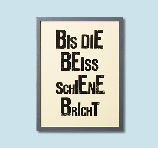 B EISSSCHIENE Limited Edition Print / Handgestempelt 95 EUR