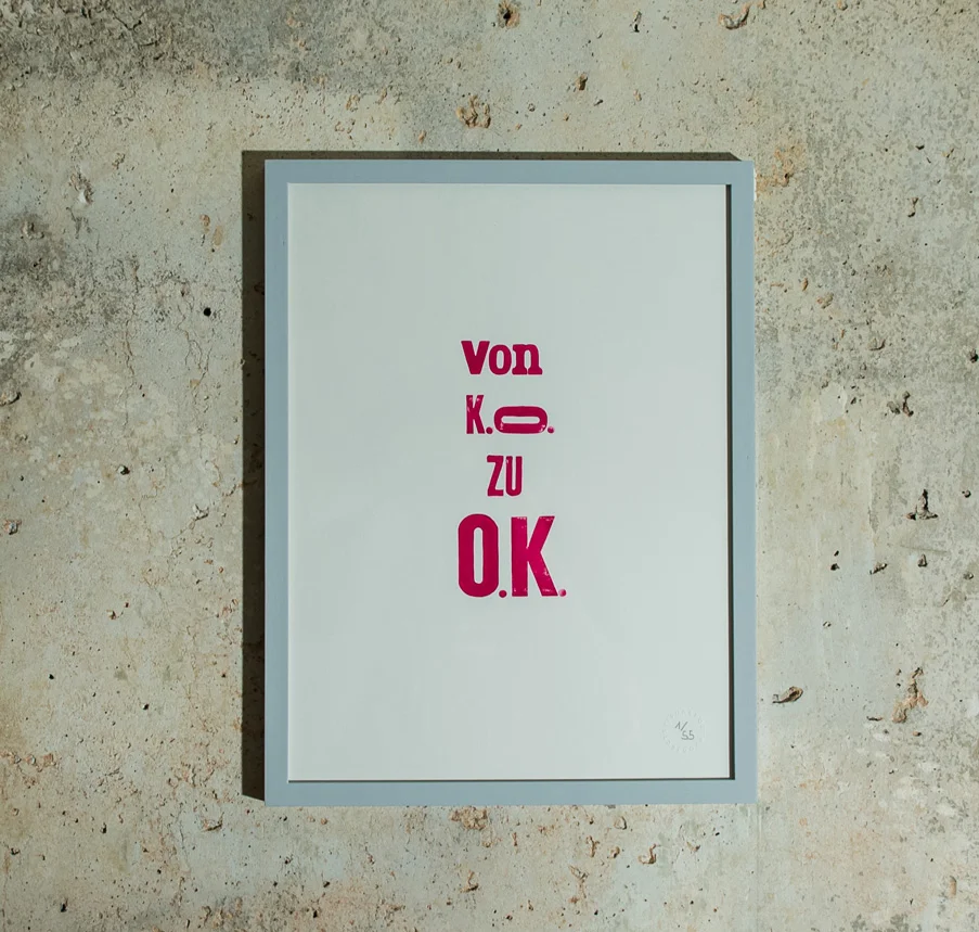 OK Limited Edition Print / Handgestempelt / 30 x 40 65 EUR