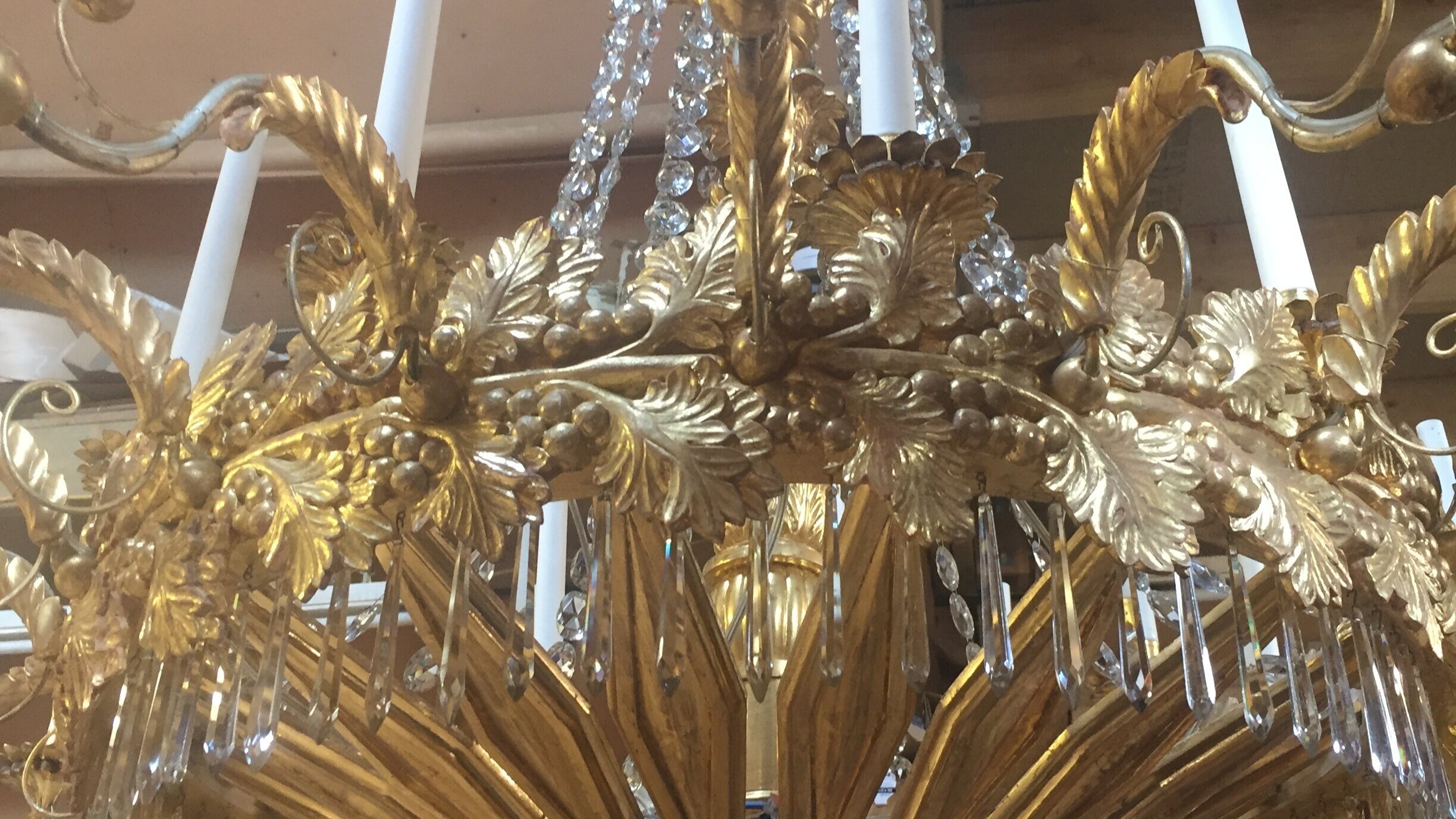 CARVED AND GILDED CHANDELIER