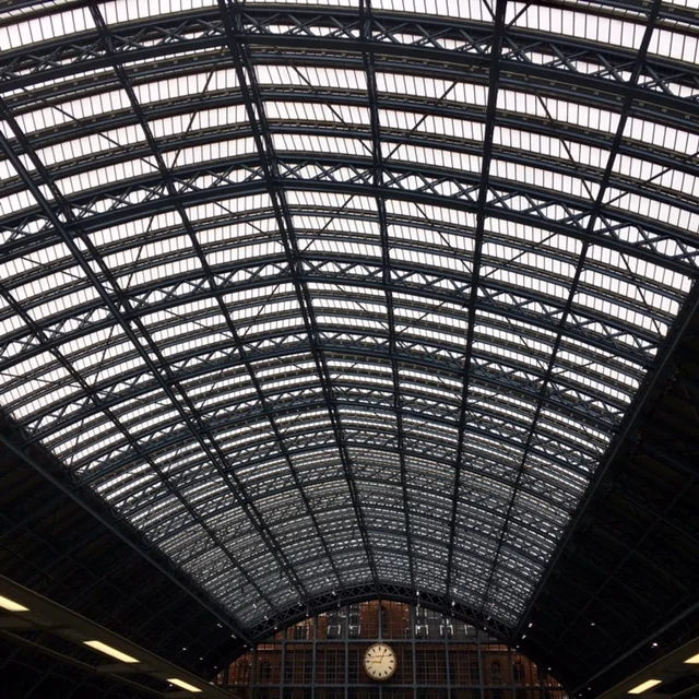 architecture high above | sometimes you just can't help but look up to see the beauty that's high above us too - St Pancras Station Eurostar