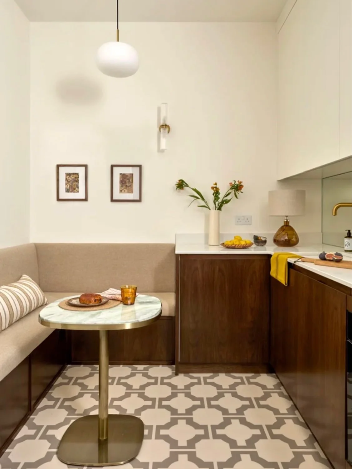 KITCHEN &bull; from the recently completed Westminster apartment, a couple of shots of the kitchen. Mirrors again helping with the &lsquo;no window situation&rsquo; as this part of the home is built right into the centre element of the apartment buil