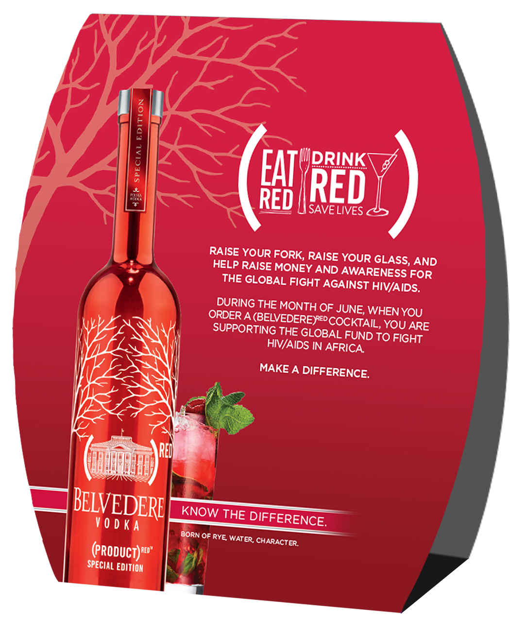 Belvedere Eat (RED) Drink (RED) Save Lives