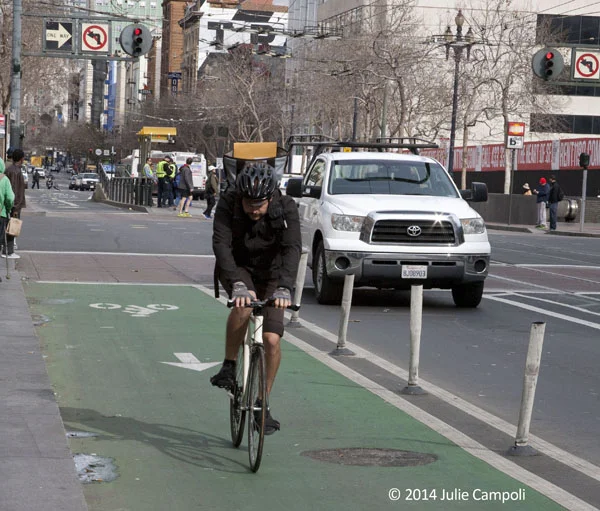 Cycle track, San Francisco, CA