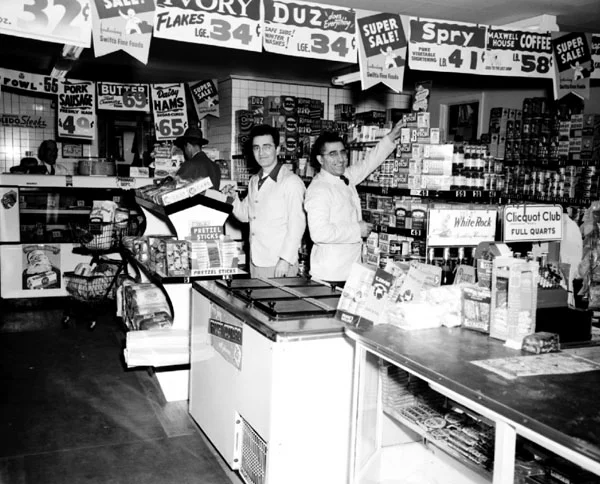 Corey's Market, 1950s. Source: McAllister Photographs, University of Vermont archives