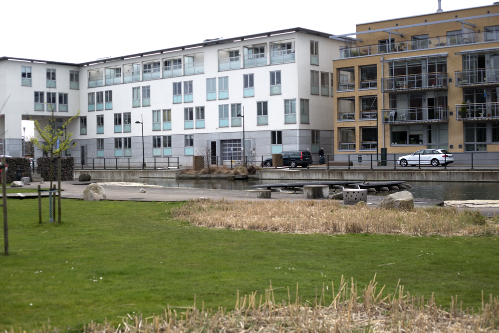  Just beyond the narrow lanes and small courtyards sits a larger green space.   