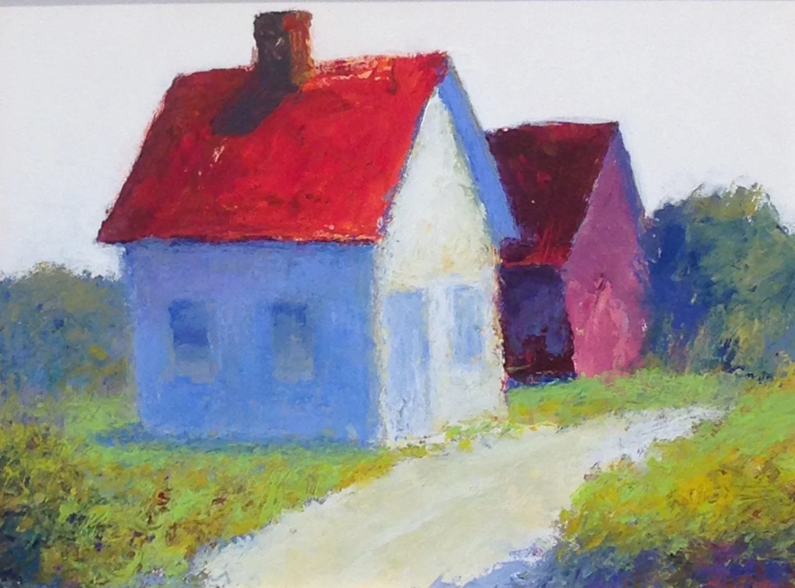 White House with Red Barn