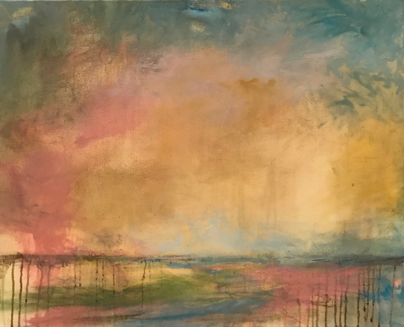 Ellen Hathaway "Golden Vortex" 24x30