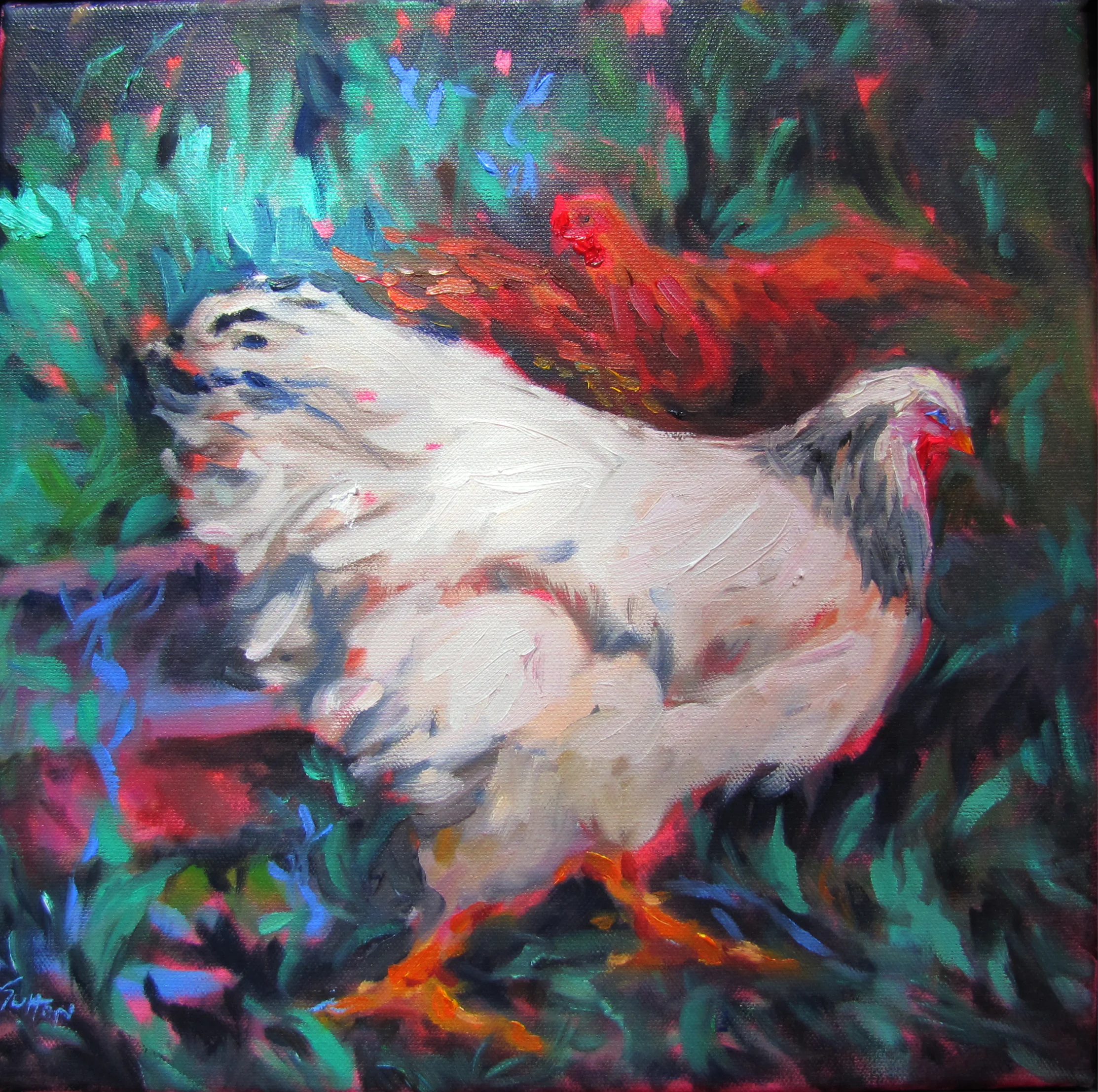 Sally Sutton "Late for Lunch" 12x12