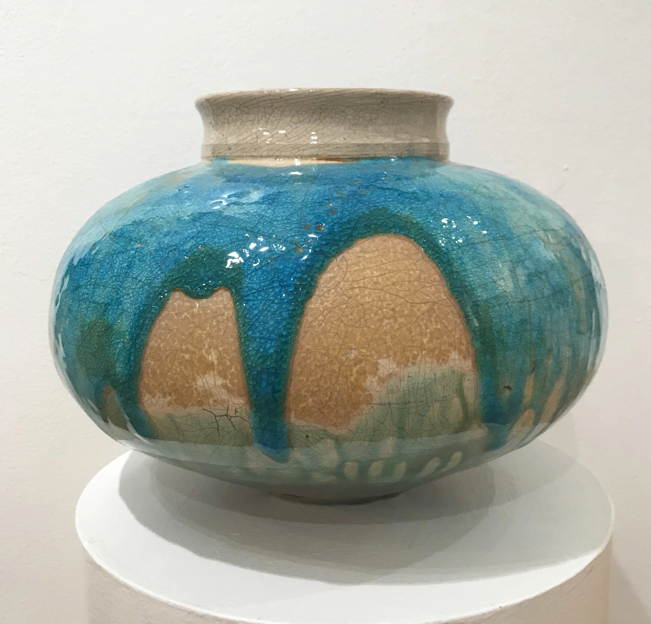 Large Turquoise Vessel