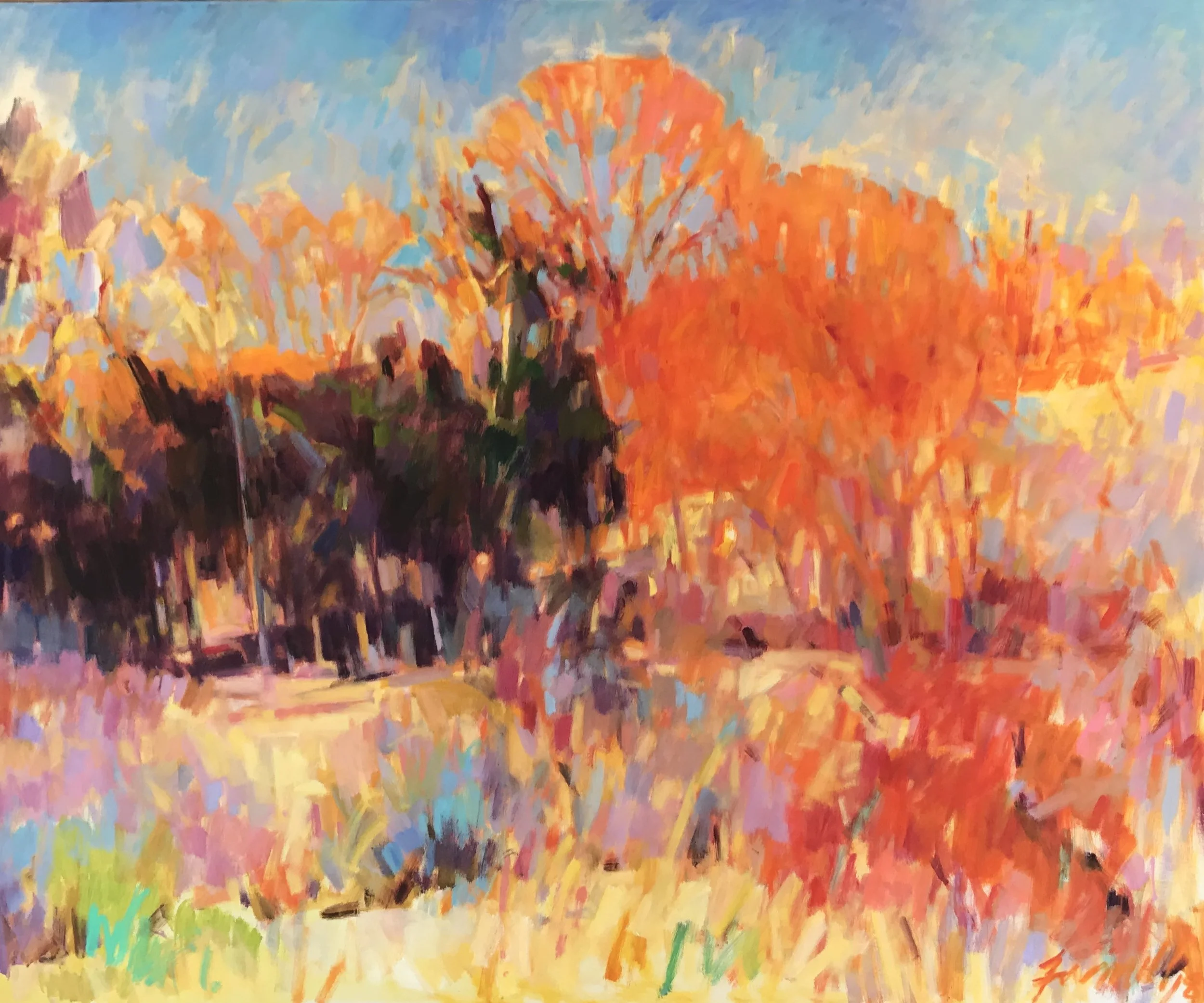 Richard Fennell "Landscape with Trees, Sunset"