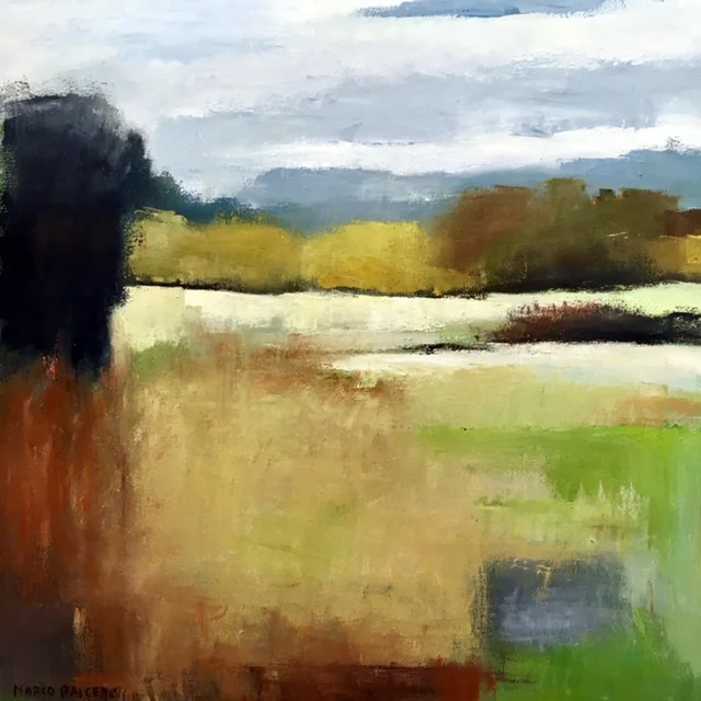 The Pond Scene with Grasses