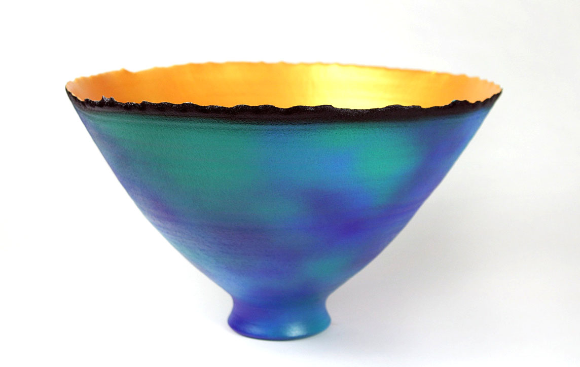 Blue Green Mottled Gold