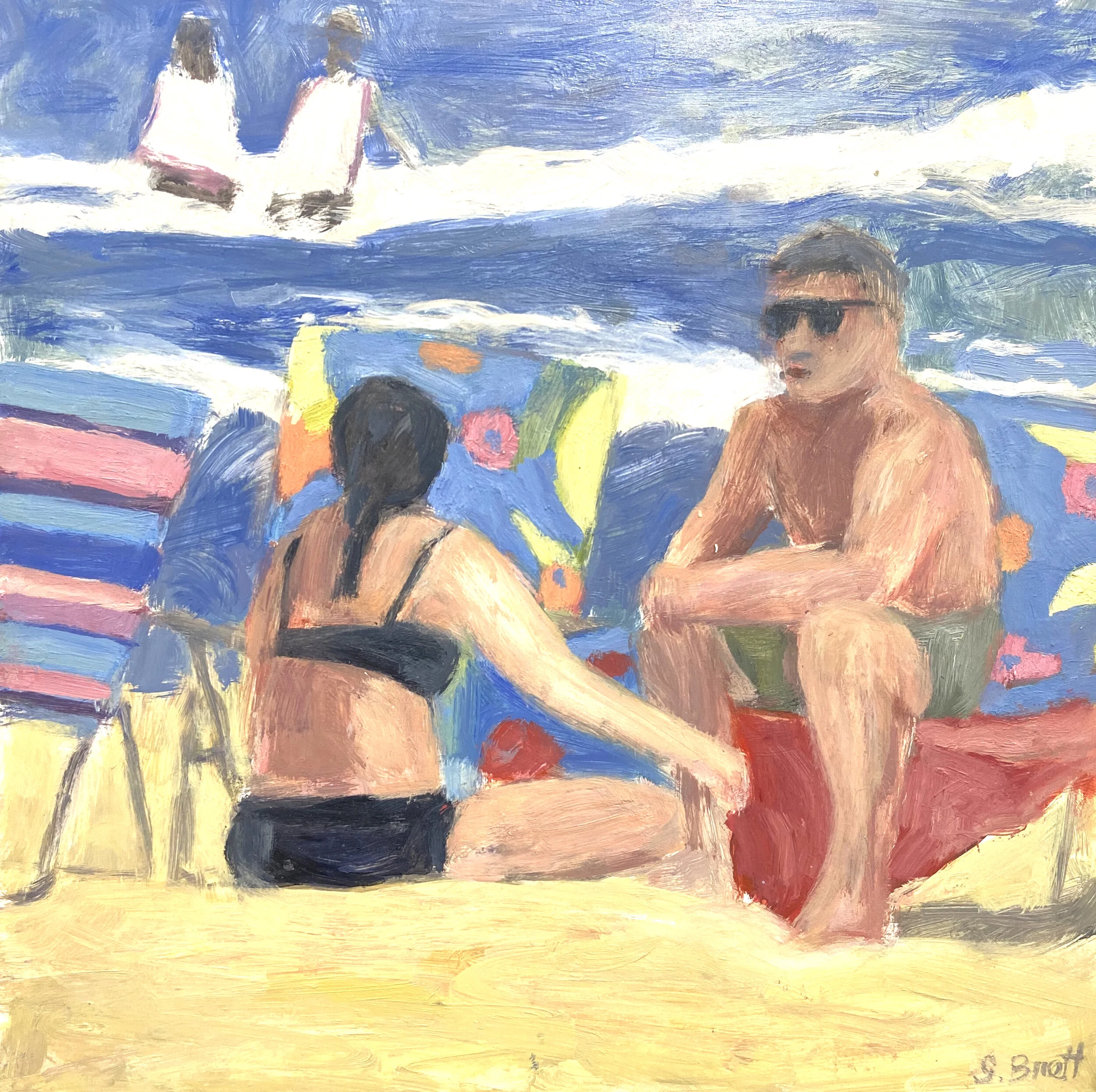 Bathers & Waves 8x8 $275.JPG