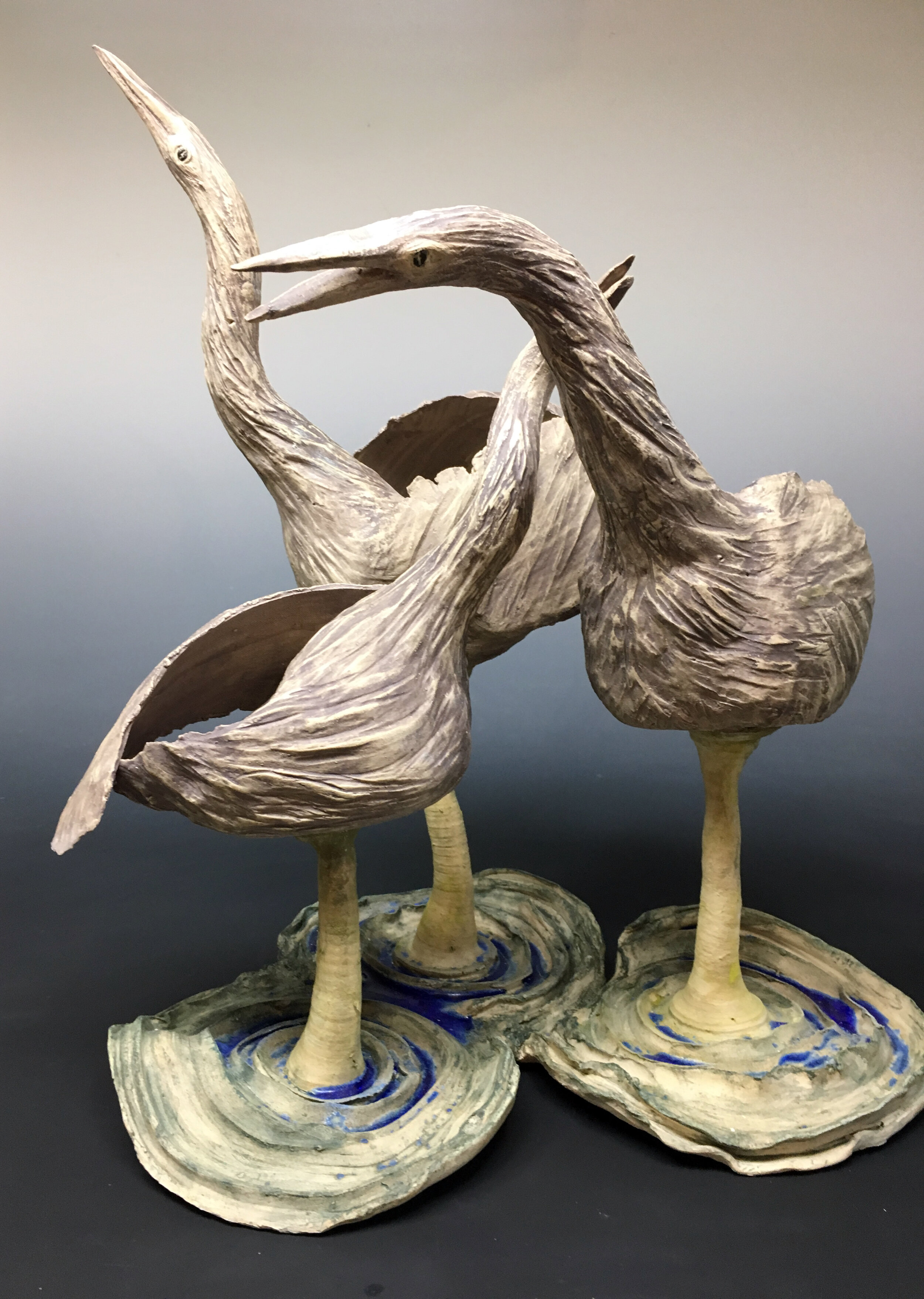 3 Lavender Birds Taking Flight$1200.JPG