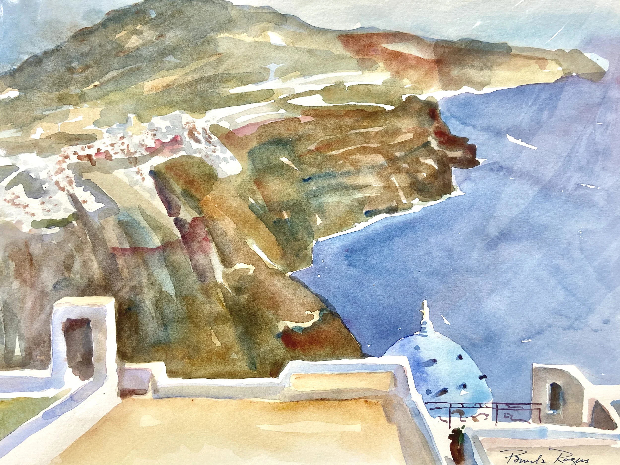 Santorini Dome 9x12 $400.jpg