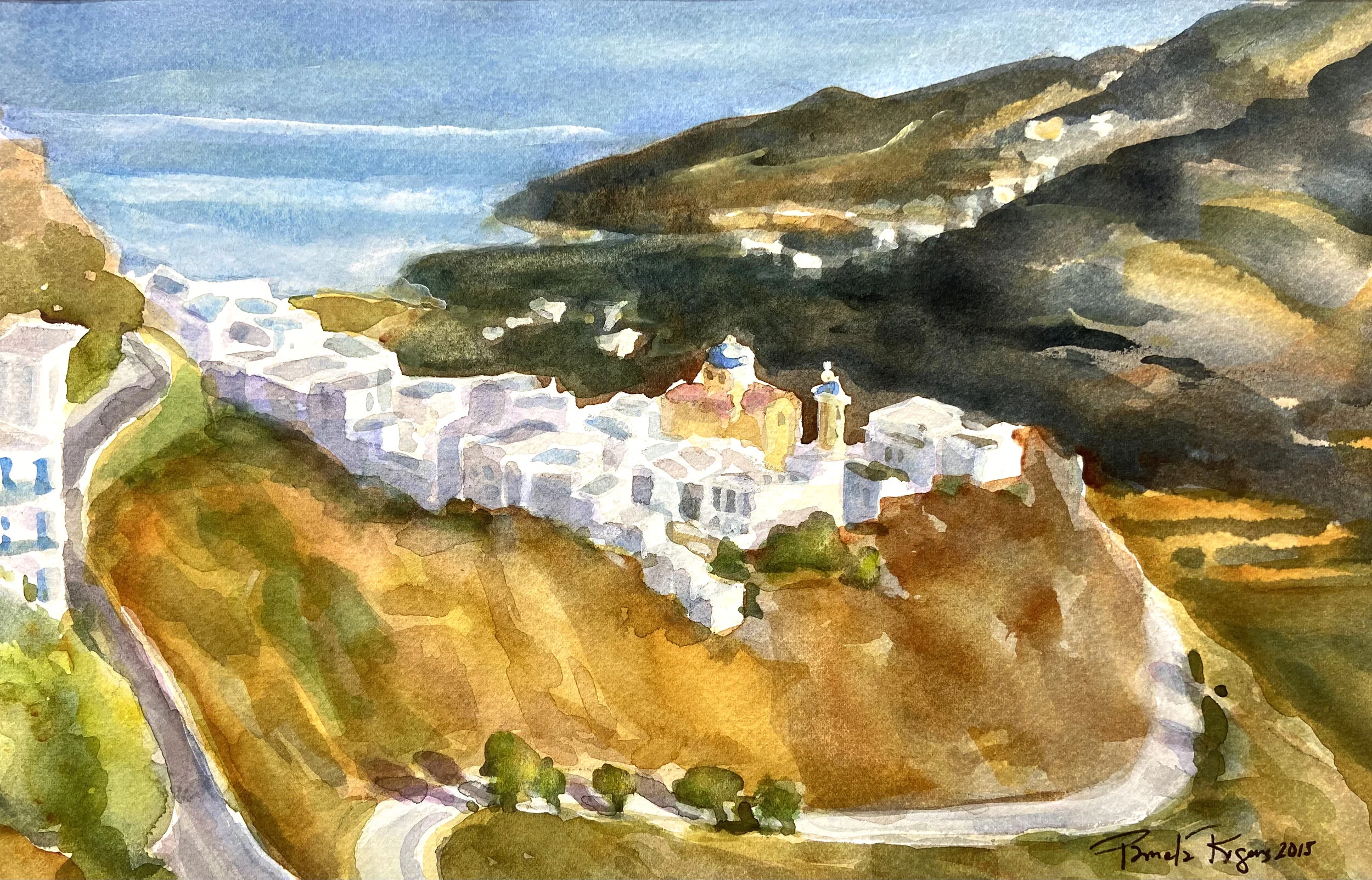High Over Serifos Island 7x12 $460.JPG