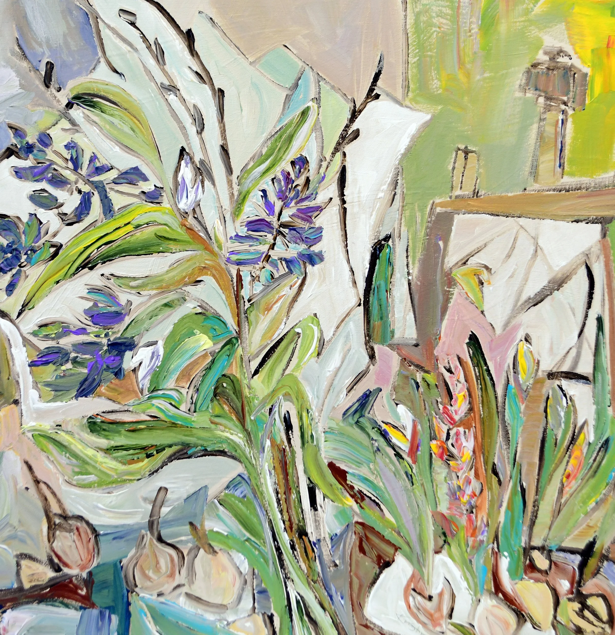 Spring Bulbs in the Studio 24x24 $900.JPG
