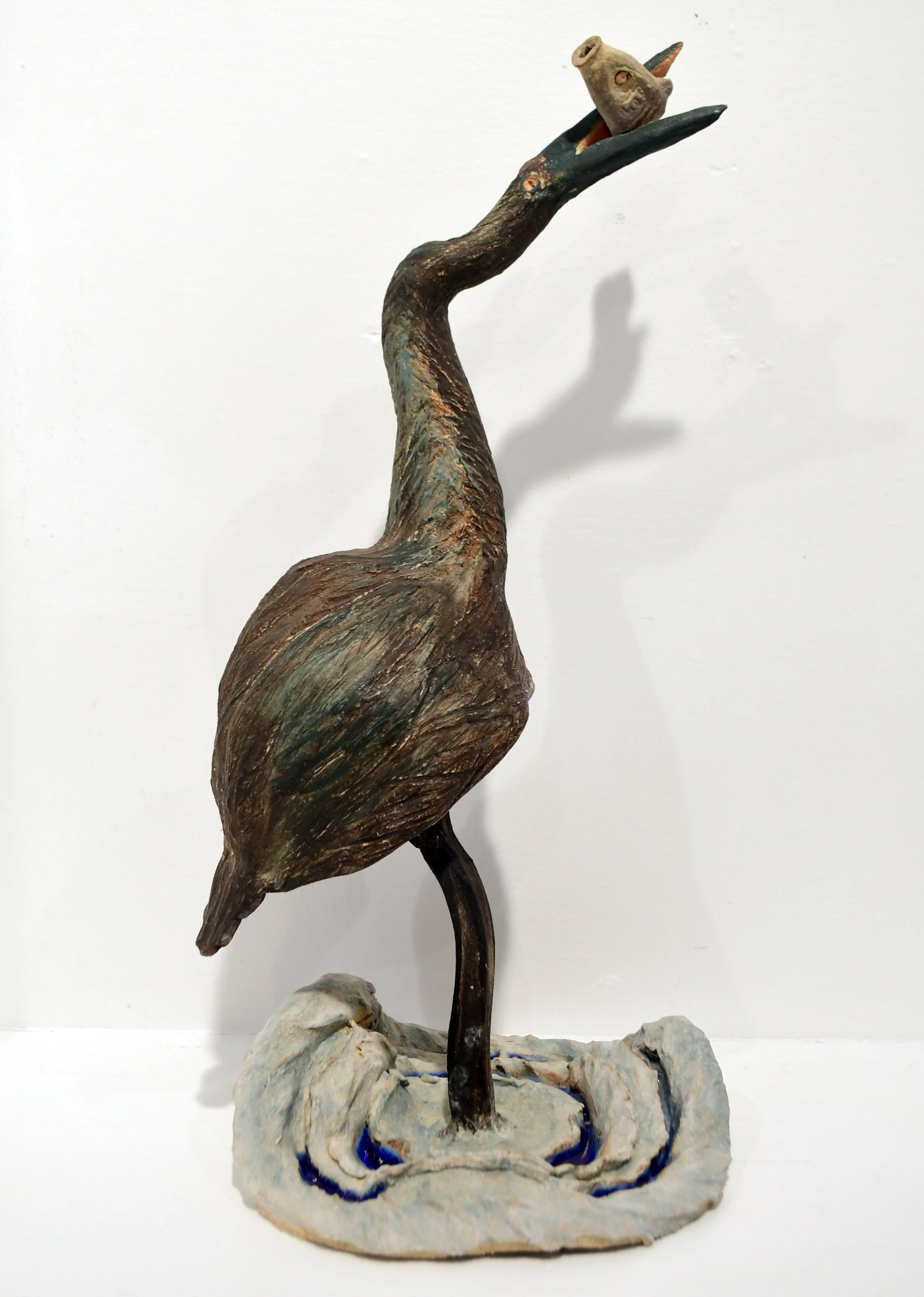 Blue Heron with Fish $275.JPG