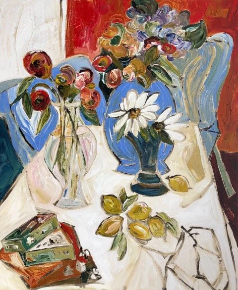 Morning with Blue Chairs 36x30 $1600.jpeg
