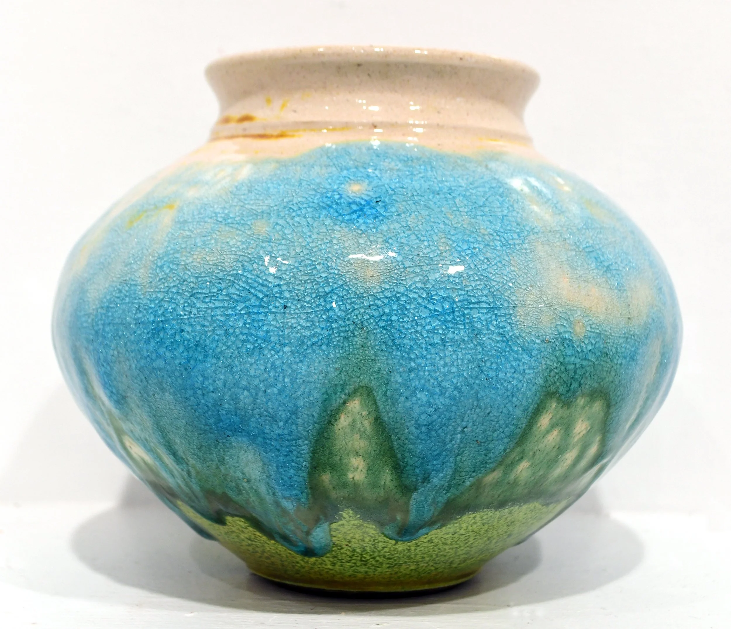 Med Turquoise Vessel 6.25x7x7 $95.JPG