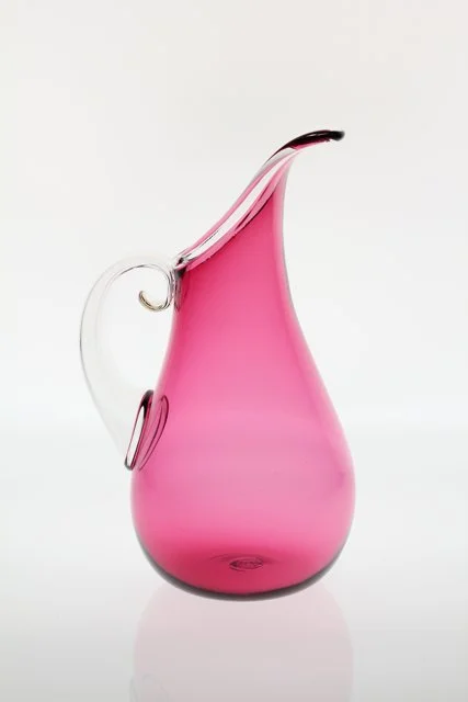 Transparent Ruby Curly Pitcher