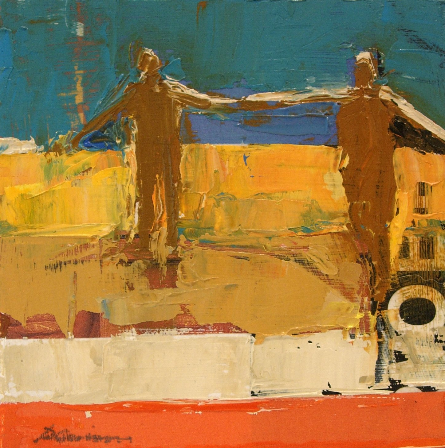 Study for Figures Joining Hands