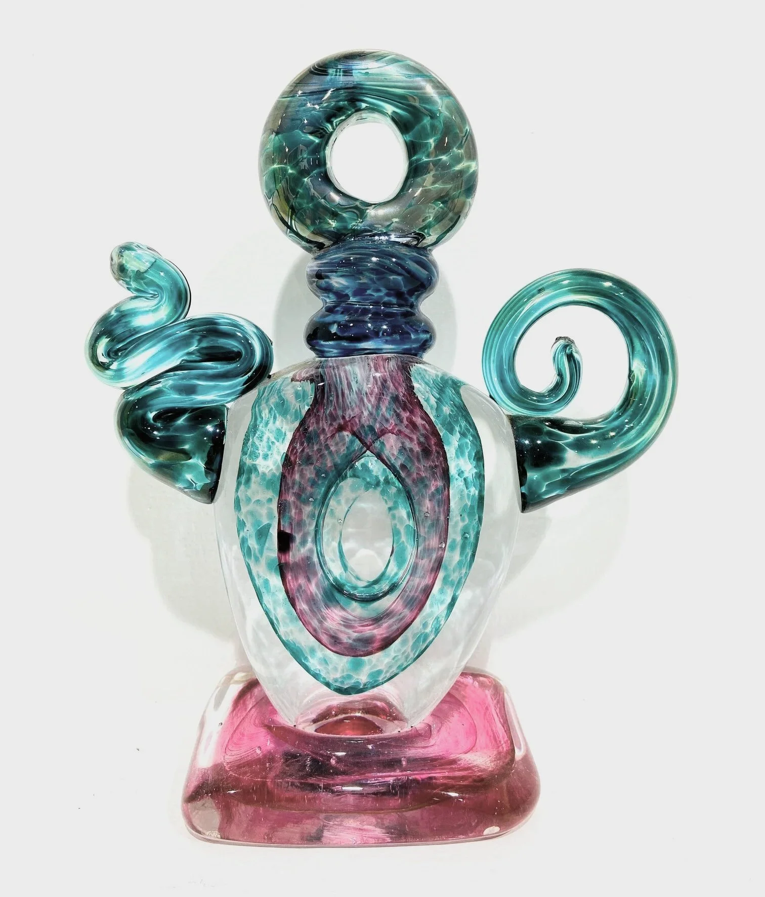 Turquoise & Maroon Teapot