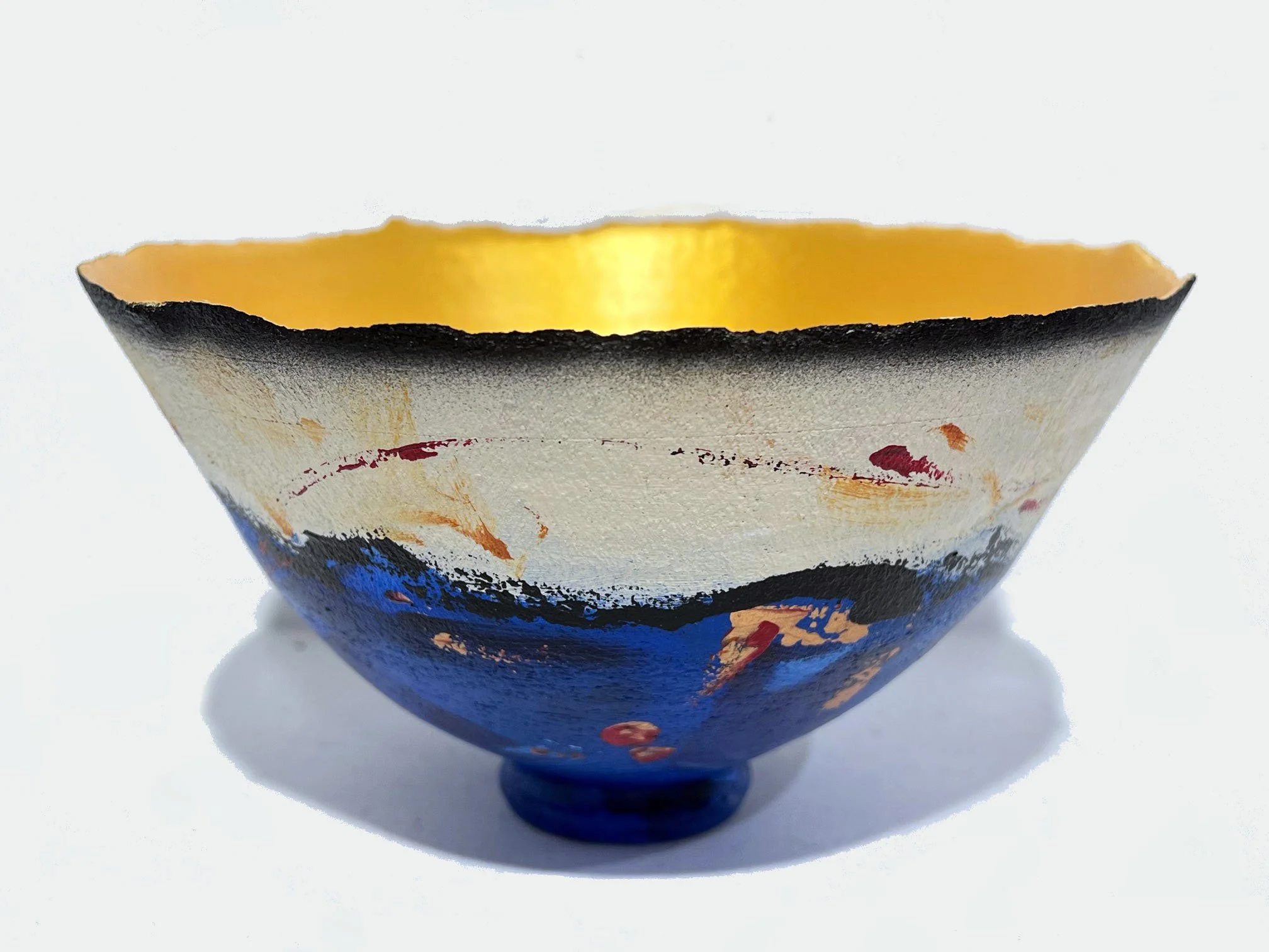 Blue Gold Cityscapes Prosperity Bowl
