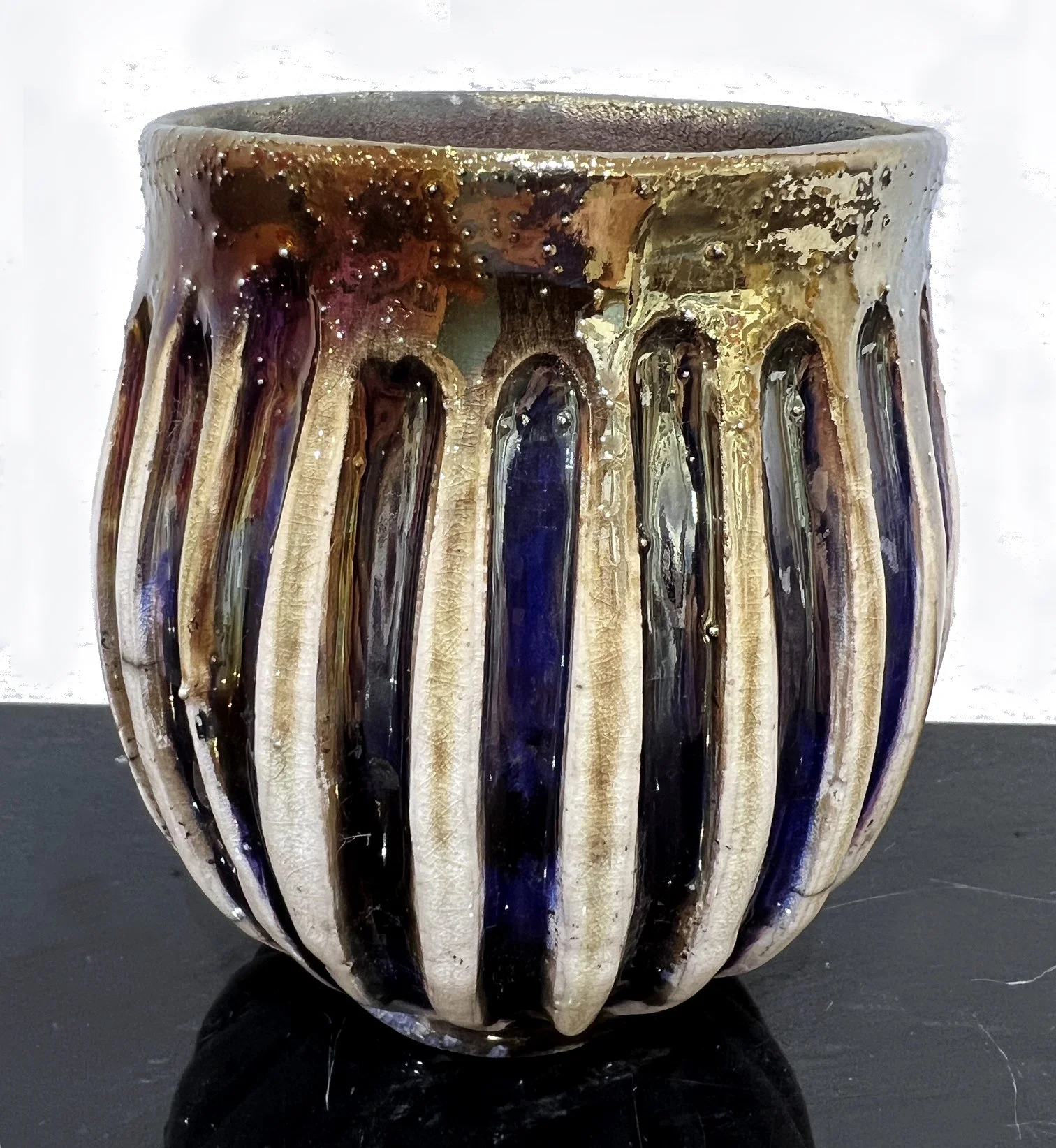Copper Striped Tea Bowl