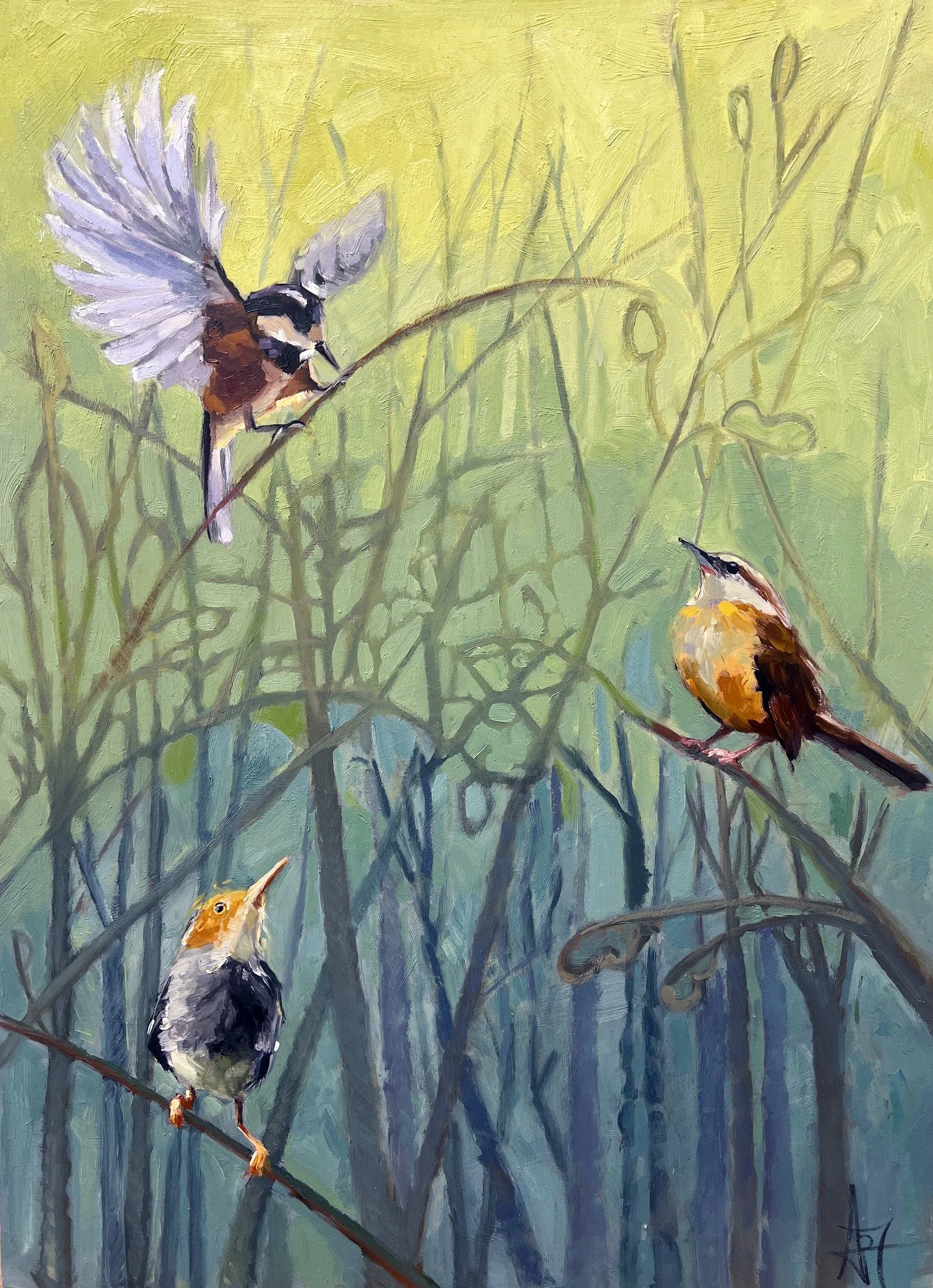 Morning Meeting 30x22 $2000.jpg