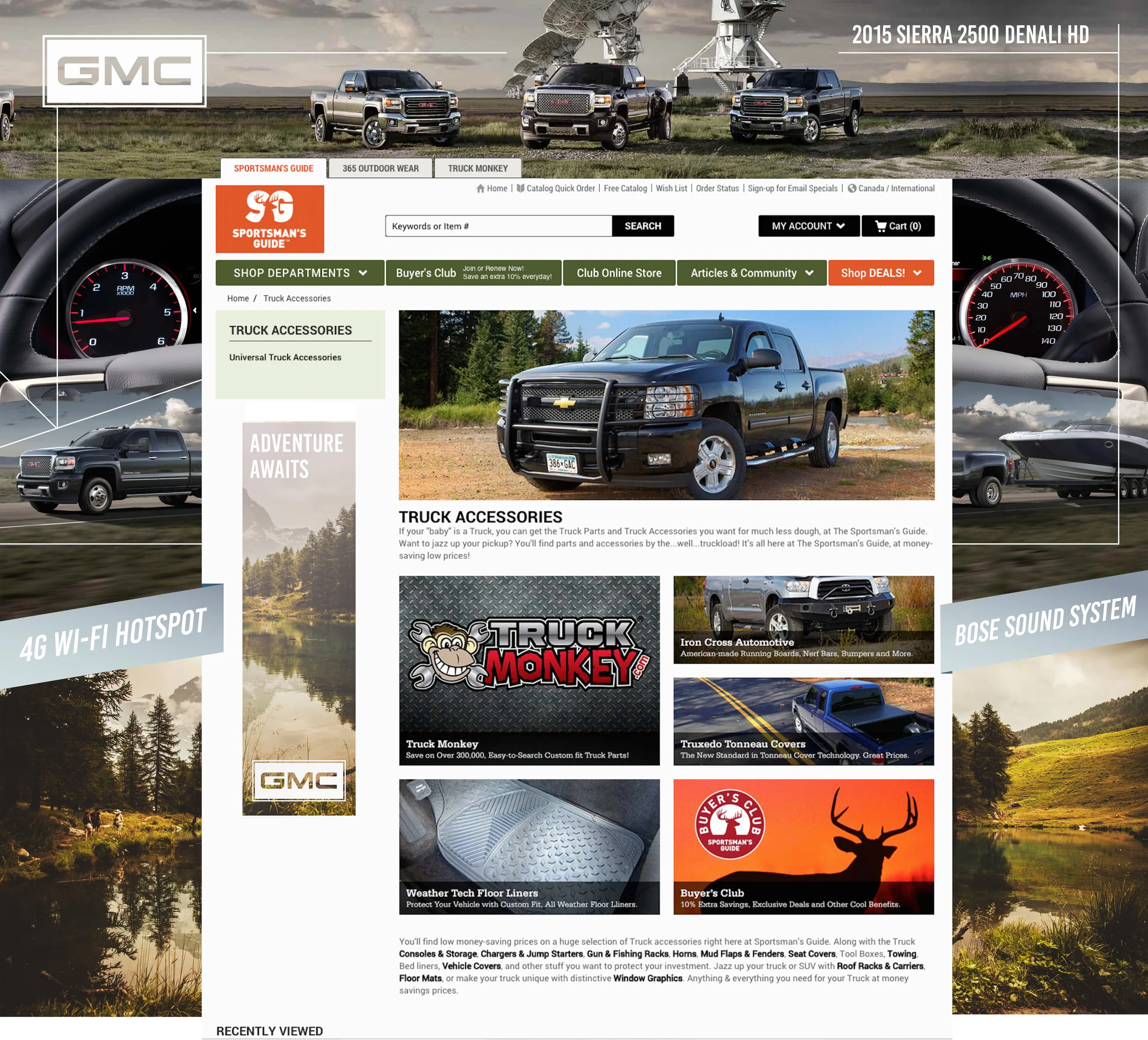 GMC Retail Page Takeover Mock for RFP