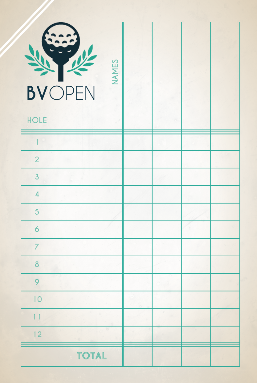 2016 MiniGolf Tournament Card