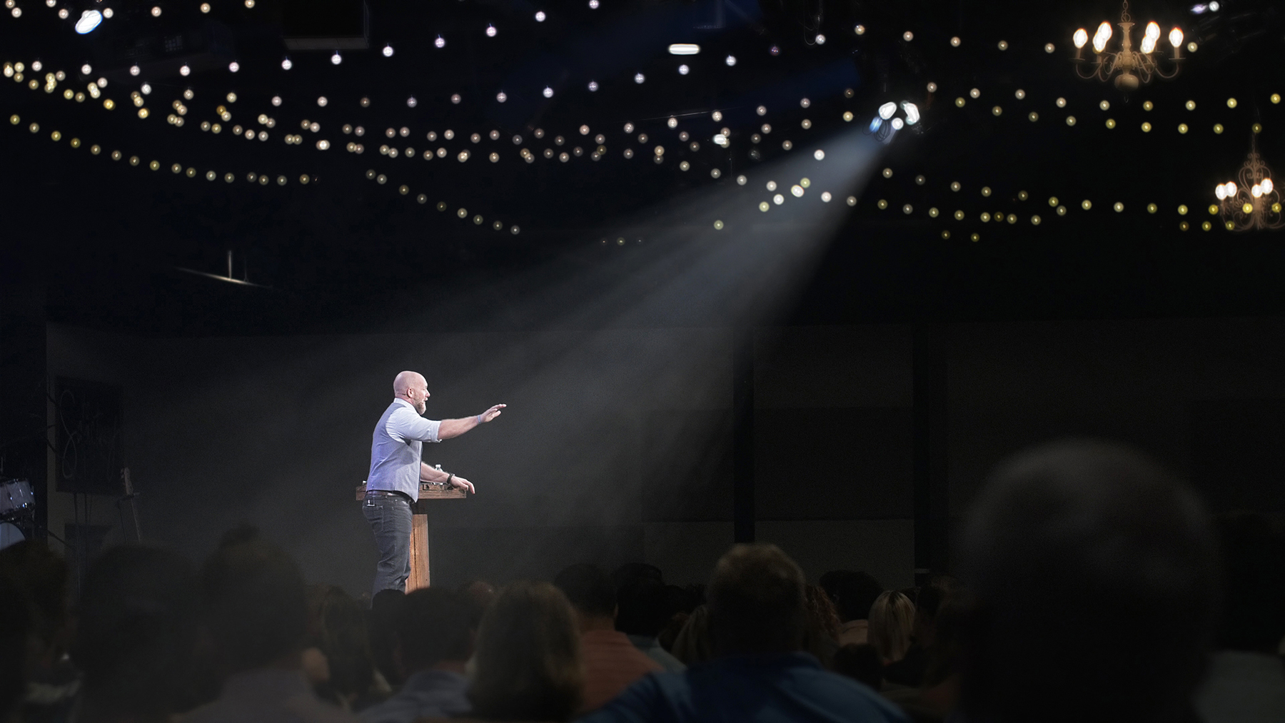 Photo I shot of my pastor, Joby Martin, preaching his guts out at Eleven22 on Easter Sunday.