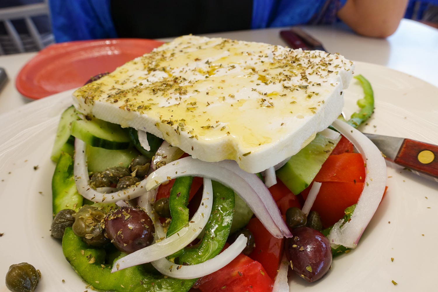 1.) Greece - You can't go wrong ordering a greek salad and a vegetarian eggplant moussaka. 