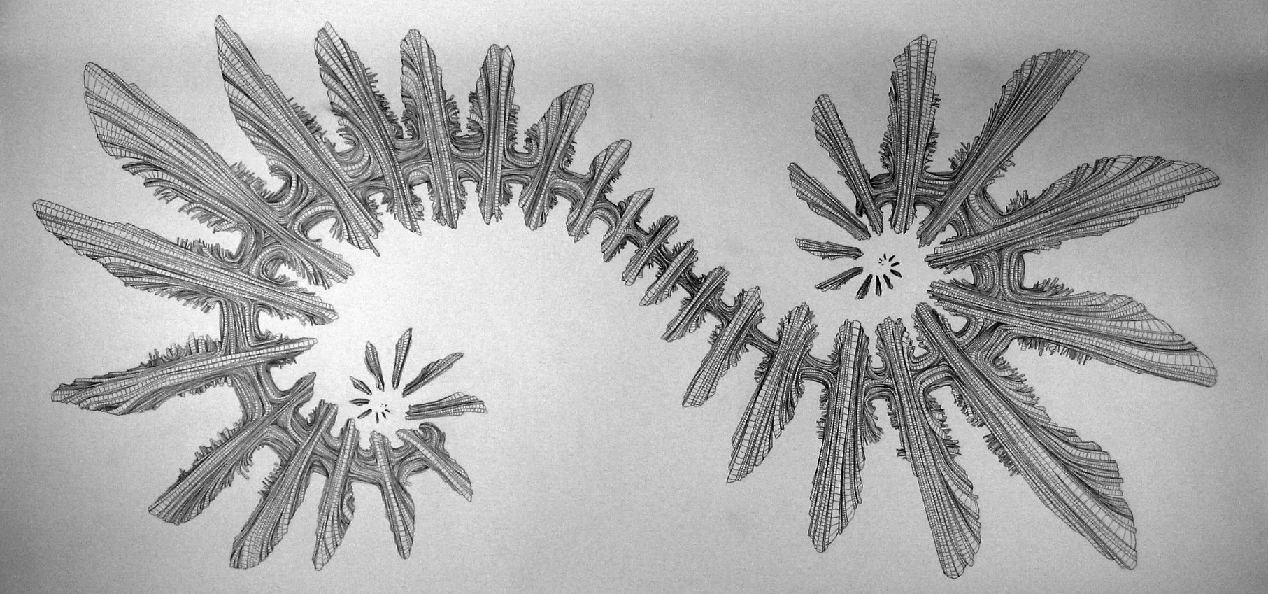 Untitled. 8x4 feet. Graphite. When I was young I made really large complicated drawings for the fuck of it, like this one and the following.