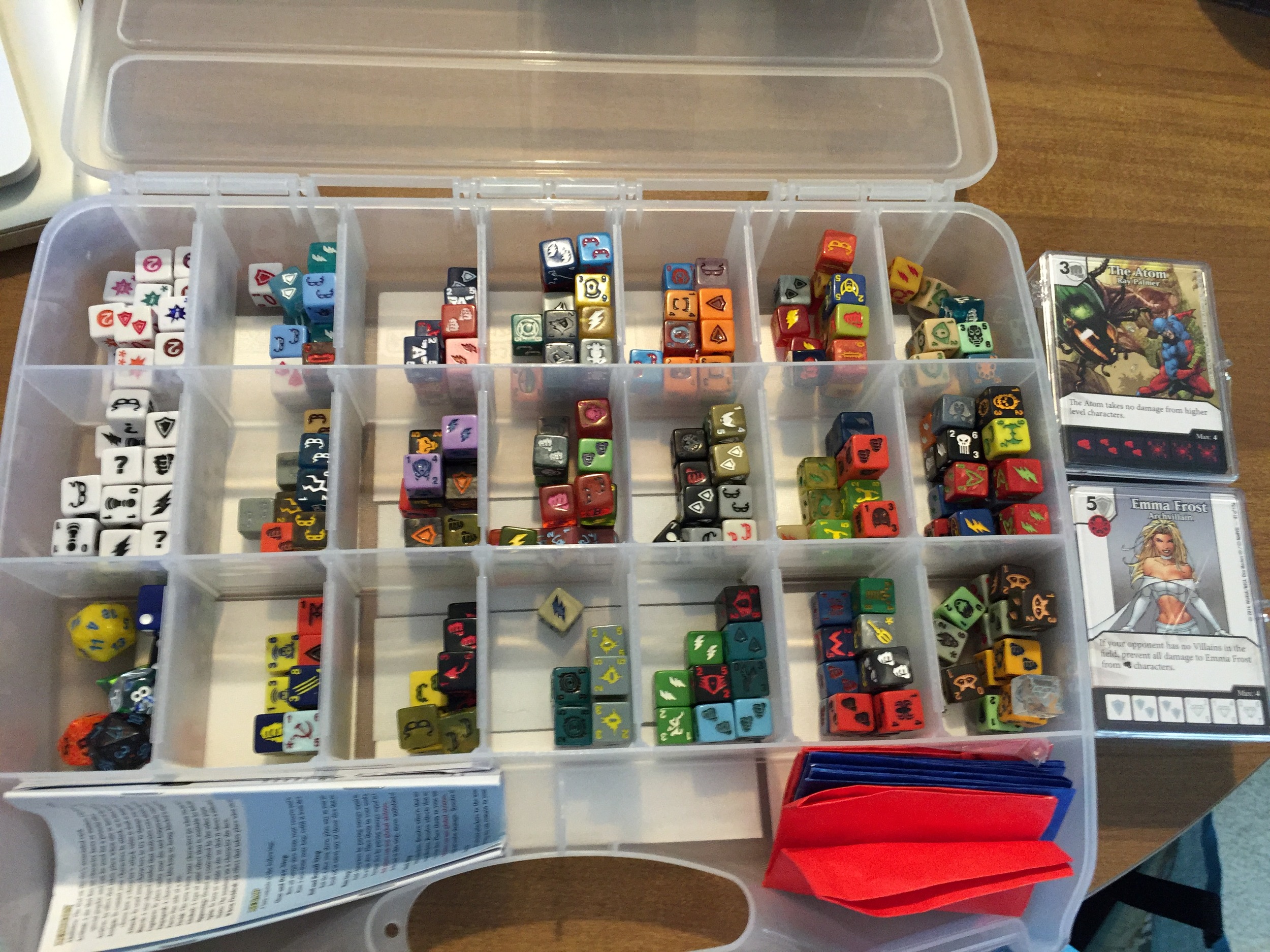 My old craft supplies organizer just mixed up my dice and caused frustration.