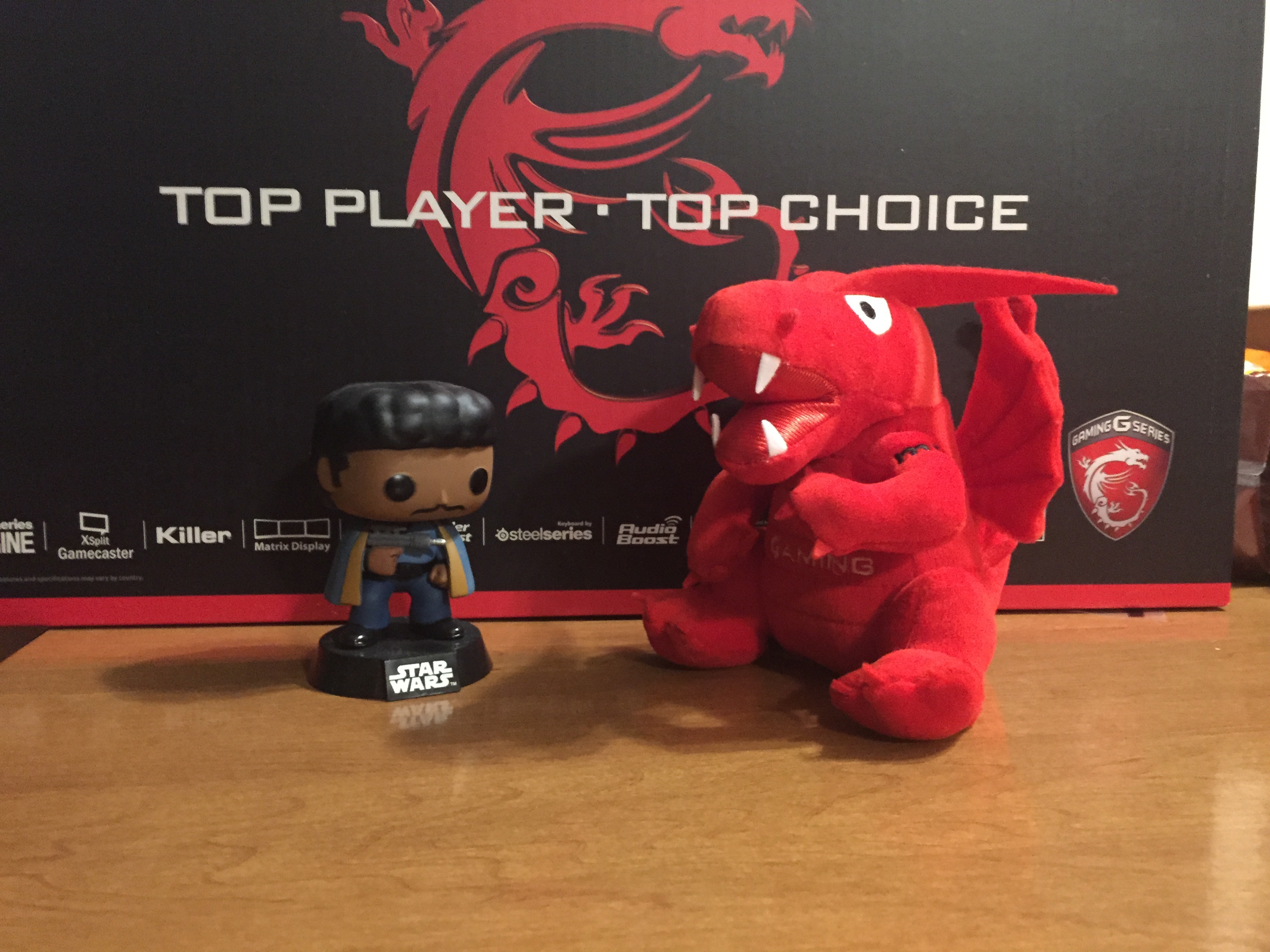 Lando shows all my new toys the ropes.