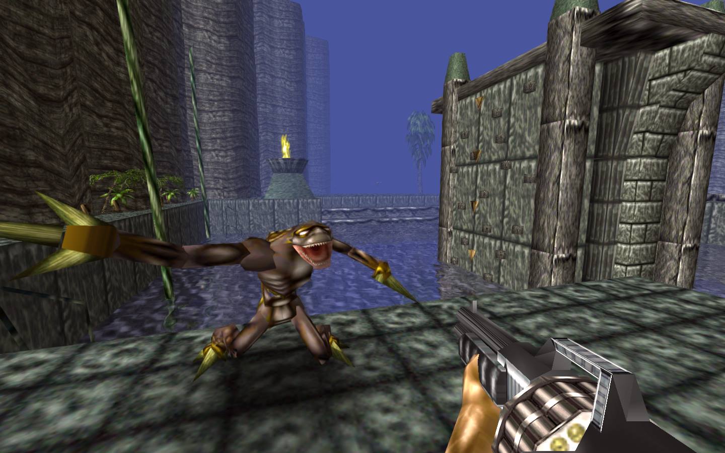 All kinds of beasts await Turok in the Lost Lands. Image courtesy of Night Dive Studios