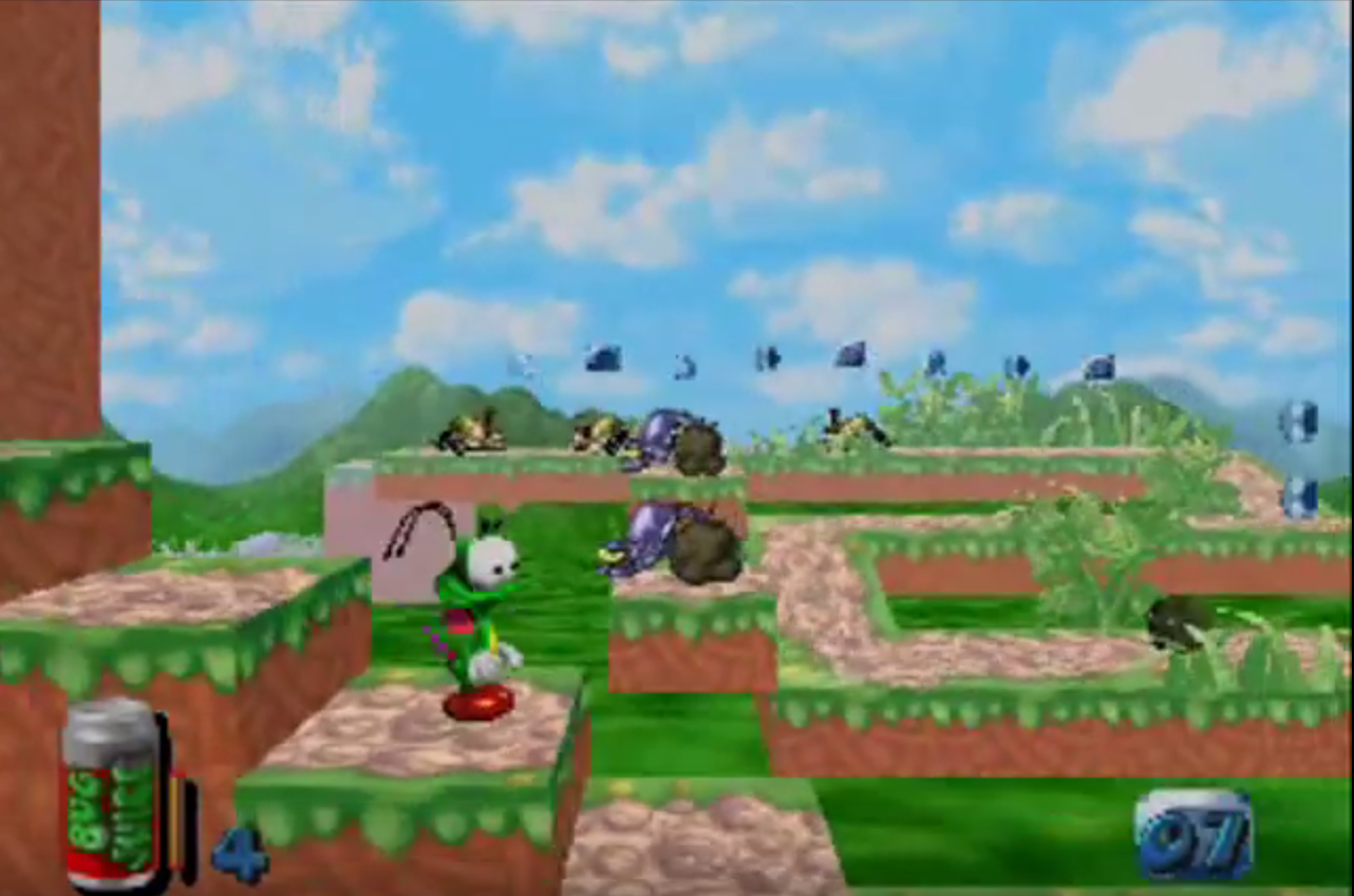 The player can see what challenges are in their future due to the 3-D worlds.