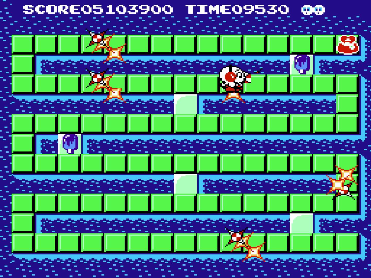 A later level that requires precise timing.