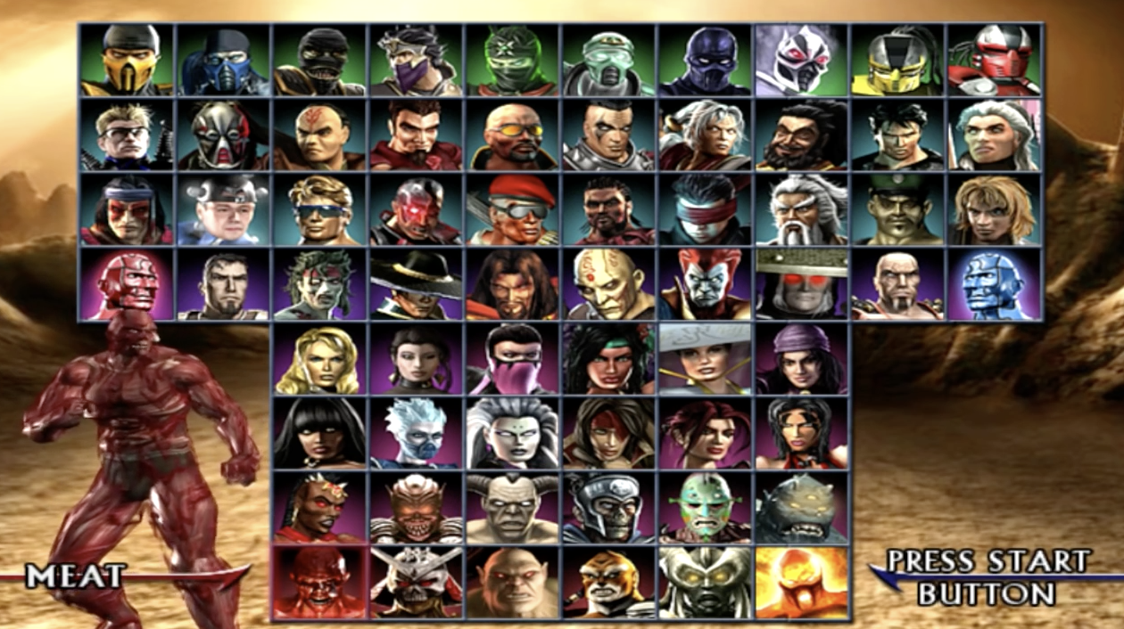 The cast of characters in the MK universe sure has expanded over the years. (Mortal Kombat Armageddon PS2/Xbox/Wii 2006.)